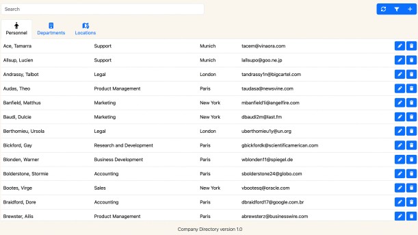 Company Directory project image